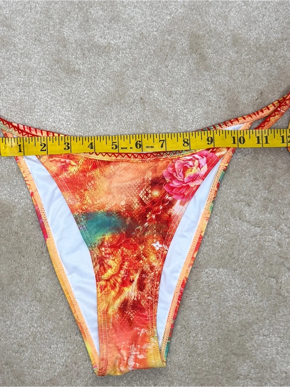 Samiol Tropical Floral‎ Strapless Bandeau Bikini Set — Size M